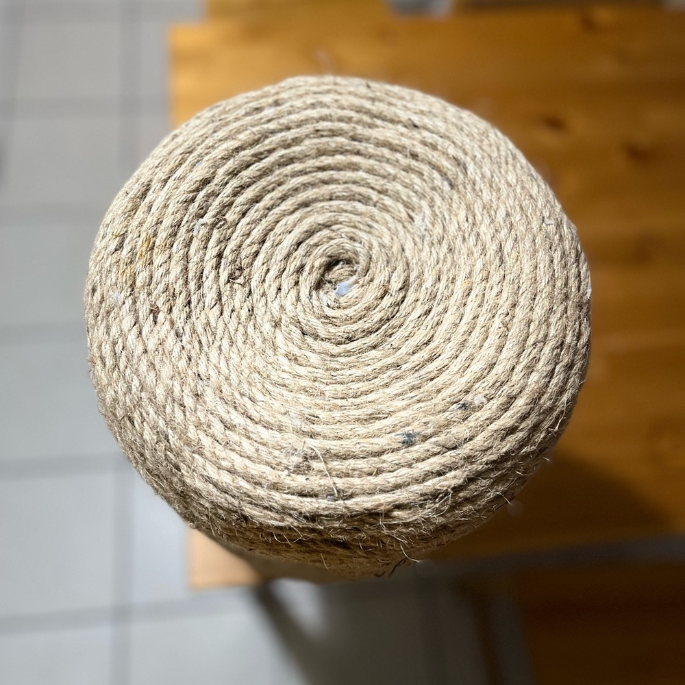 Tan Rope Textured Vase Accent - Picture 3 of 3